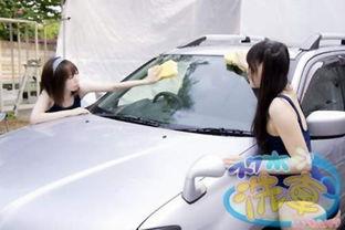 日本妹子洗车,精致生活的一角